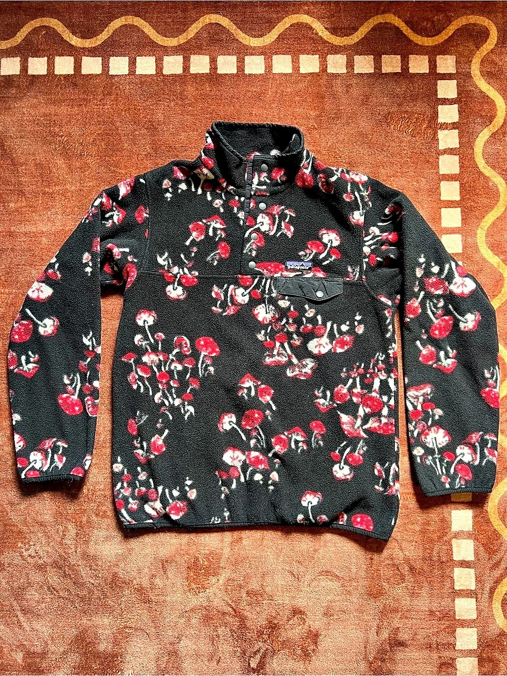 RARE Patagonia Synchilla Mushroom Print Medium